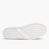 High-Traction Rubber Outsole & Lug Tread Pattern on Court White Leather Sneakers