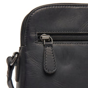 
Vionne Full-Grain Leather Crossbody Bag - Structured Side Profile Showing Gusset Depth & Expansion Capacity