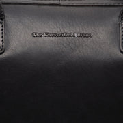 
Close-Up Detail of Classic Collar & Heavy-Duty Zipper Hardware on Langton Full-Grain Leather Handbag