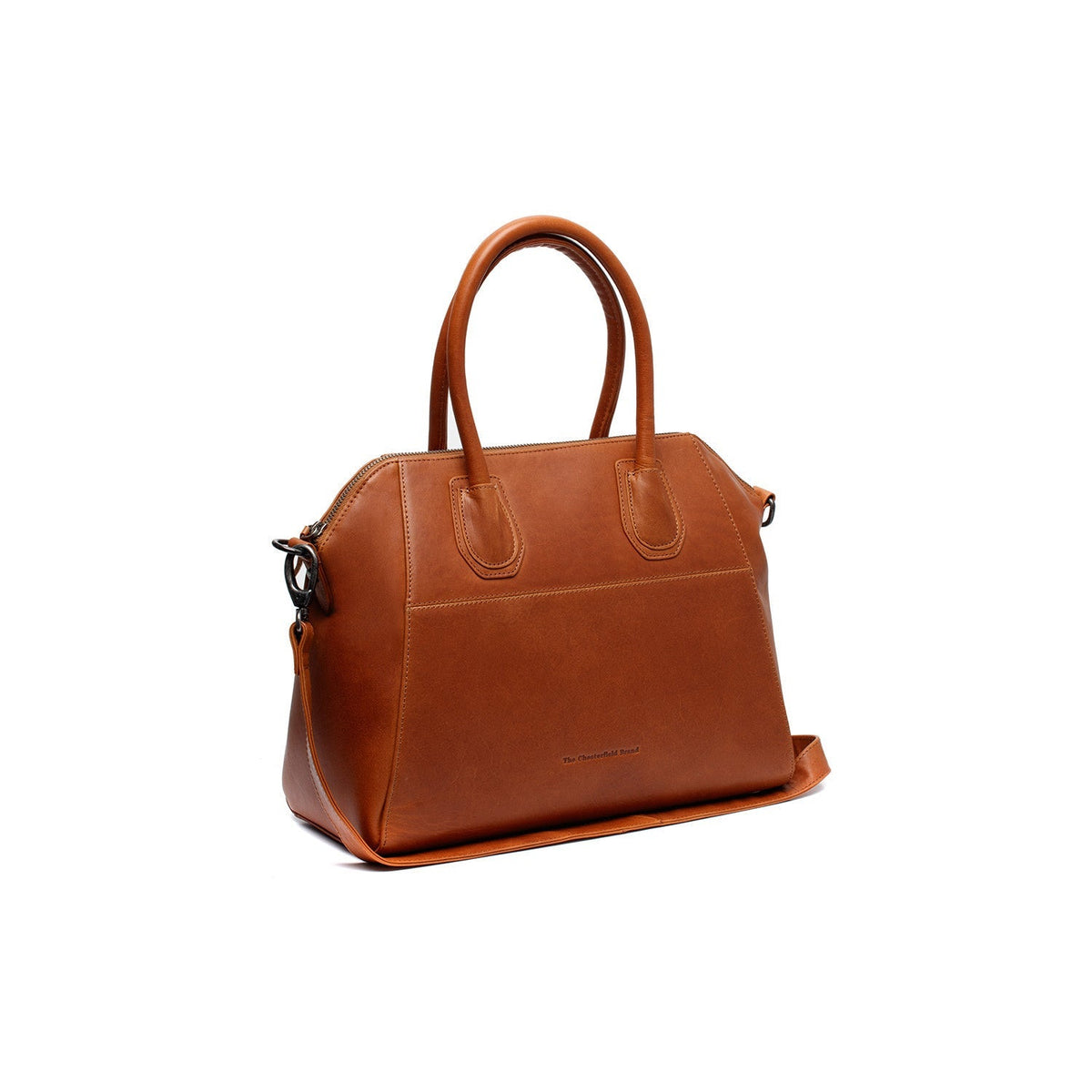 Tailored Rib Cuffs & Hem Craftsmanship Construction Detail on Marsala Full-Grain Leather Handbag