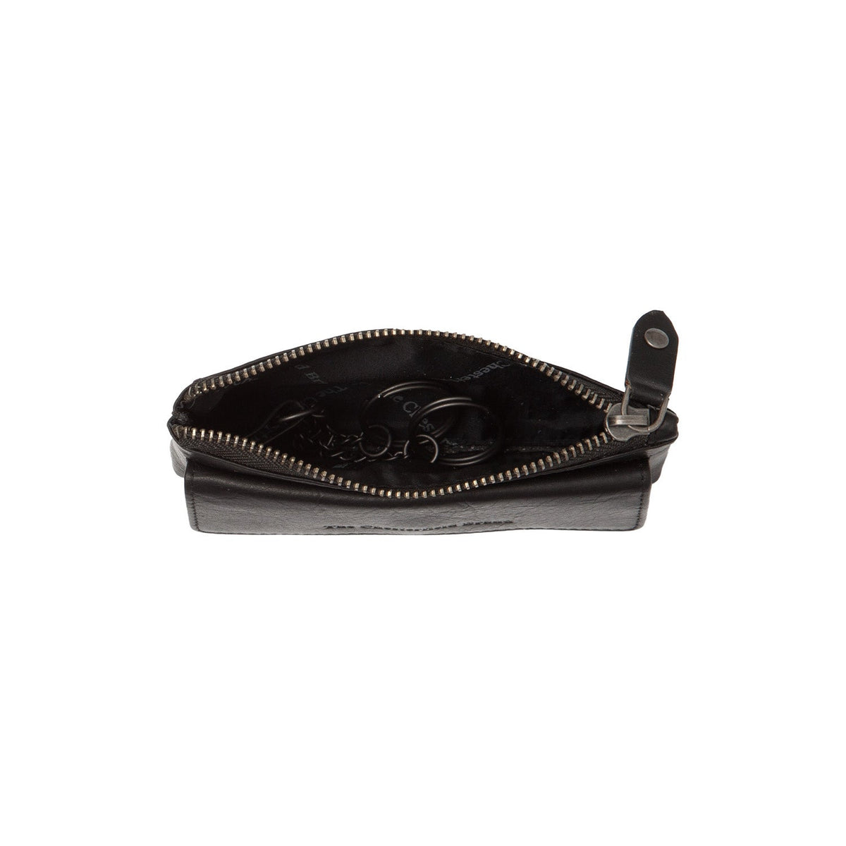 Violette Full-Grain Leather Key Case - Lateral Side Profile View Showing Sleeve Cut &amp; Athletic Taper Fit