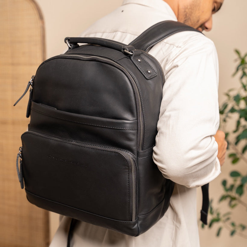 Austin Full-Grain Leather Laptop Backpack