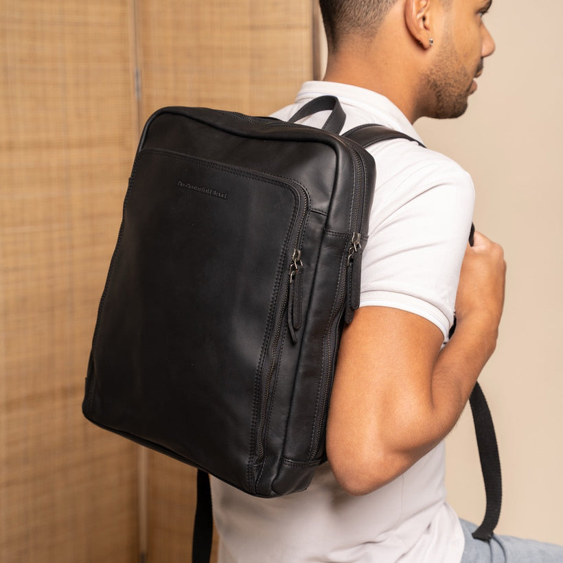 Jasper Full-Grain Leather Laptop Backpack
