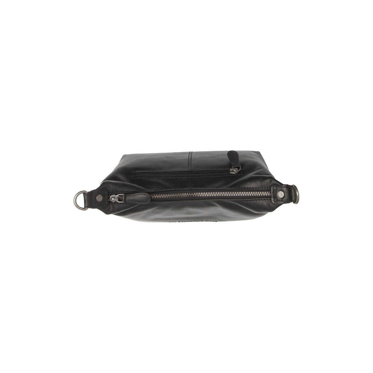 
Solid Antique Brass Hardware & Heavy-Duty Dual Zipper Detail on Christie Full-Grain Leather Shoulder Bag