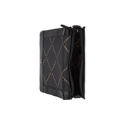 
Osuna Full-Grain Leather Shoulder Bag - Structured Side Profile Showing Gusset Depth & Expansion Capacity