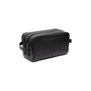 
Stacey Full-Grain Leather Toiletry Bag in Classic 100% Full-Grain Leather - Front Profile View & Tailored Silhouette | Buy Online