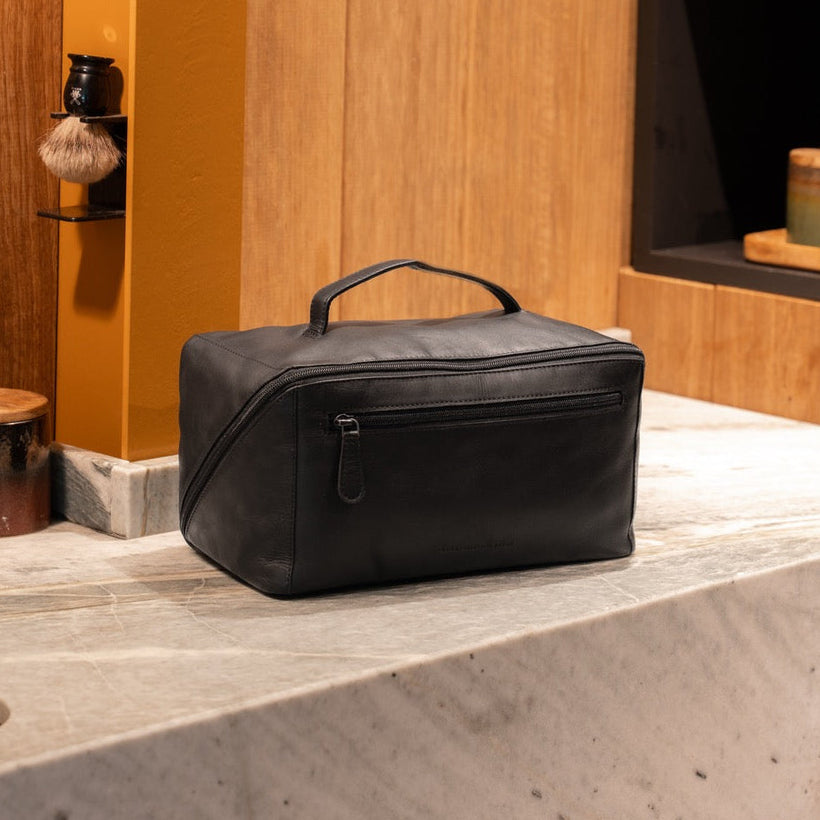 Trevia Full-Grain Leather Toiletry Bag