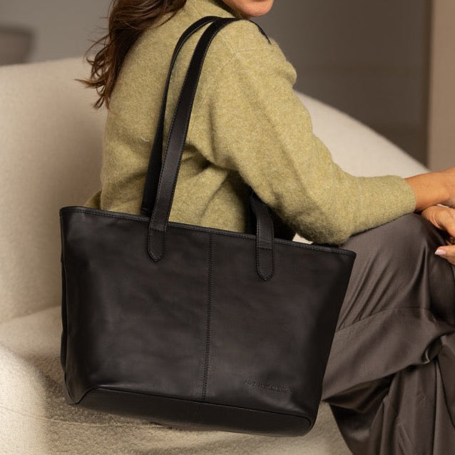 Monza Full-Grain Leather Tote Bag