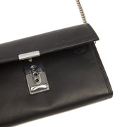 
Elba Full-Grain Leather Waiter Wallet - Structured Side Profile Showing Gusset Depth & Expansion Capacity