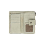 
Solid Antique Brass Hardware & Heavy-Duty Dual Zipper Detail on Fresno Full-Grain Leather Wallet