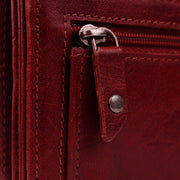 
Red Leather Wallet Hampton, detail view 4