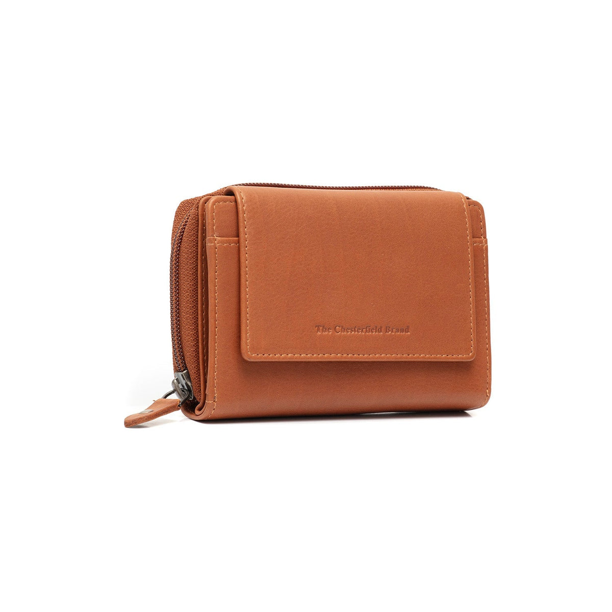 
Cognac Leather Wallet Orveta, front view