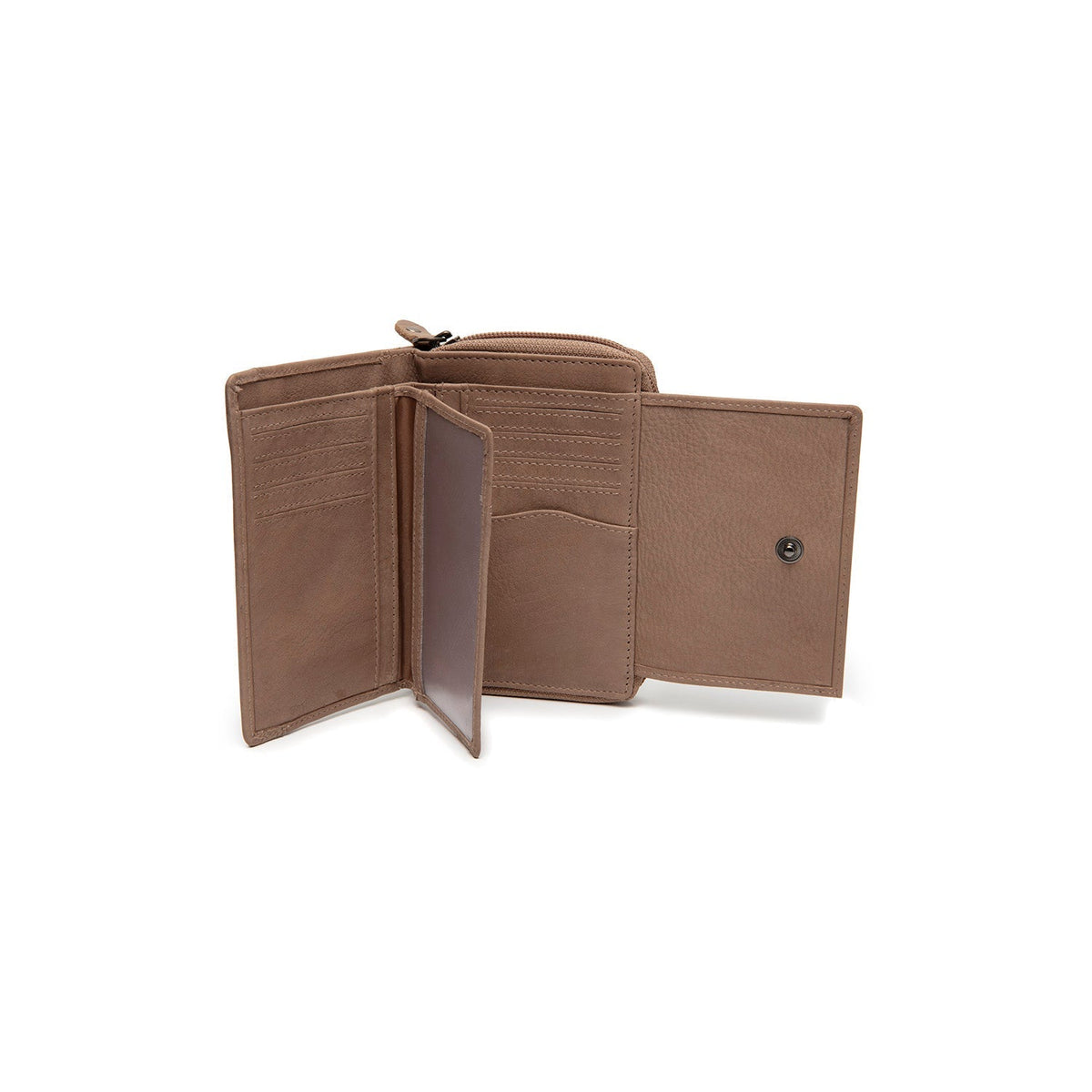 
Taupe Leather Wallet Orveta, detail view 1